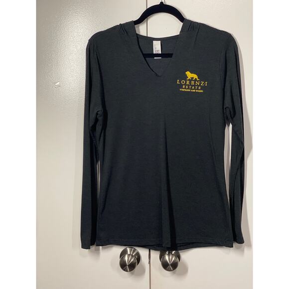 Lorenzi Estate Vineyards and Winery Long Sleeve Lightweight Hoodie Gray SMALL - Picture 6 of 8